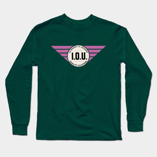 IOU 80s Style Sweatshirt Long Sleeve T-Shirt by Turboglyde